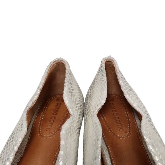 Corso Como Shoes Womens 7 Ballet Flats Fashion Leather Classic Callie Metallic - Picture 13 of 14
